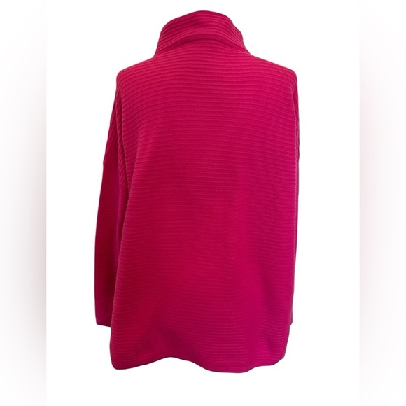 French Connection Babysoft Lena Mock Neck Sweater Fuchsia Hot Pink Size Medium - Picture 4 of 7